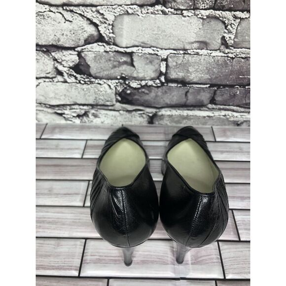 Jarolini Black Leather VTG Dress Pointed Toe Dress Heels Women’s Sz 8M US/38.5EU - Picture 7 of 16